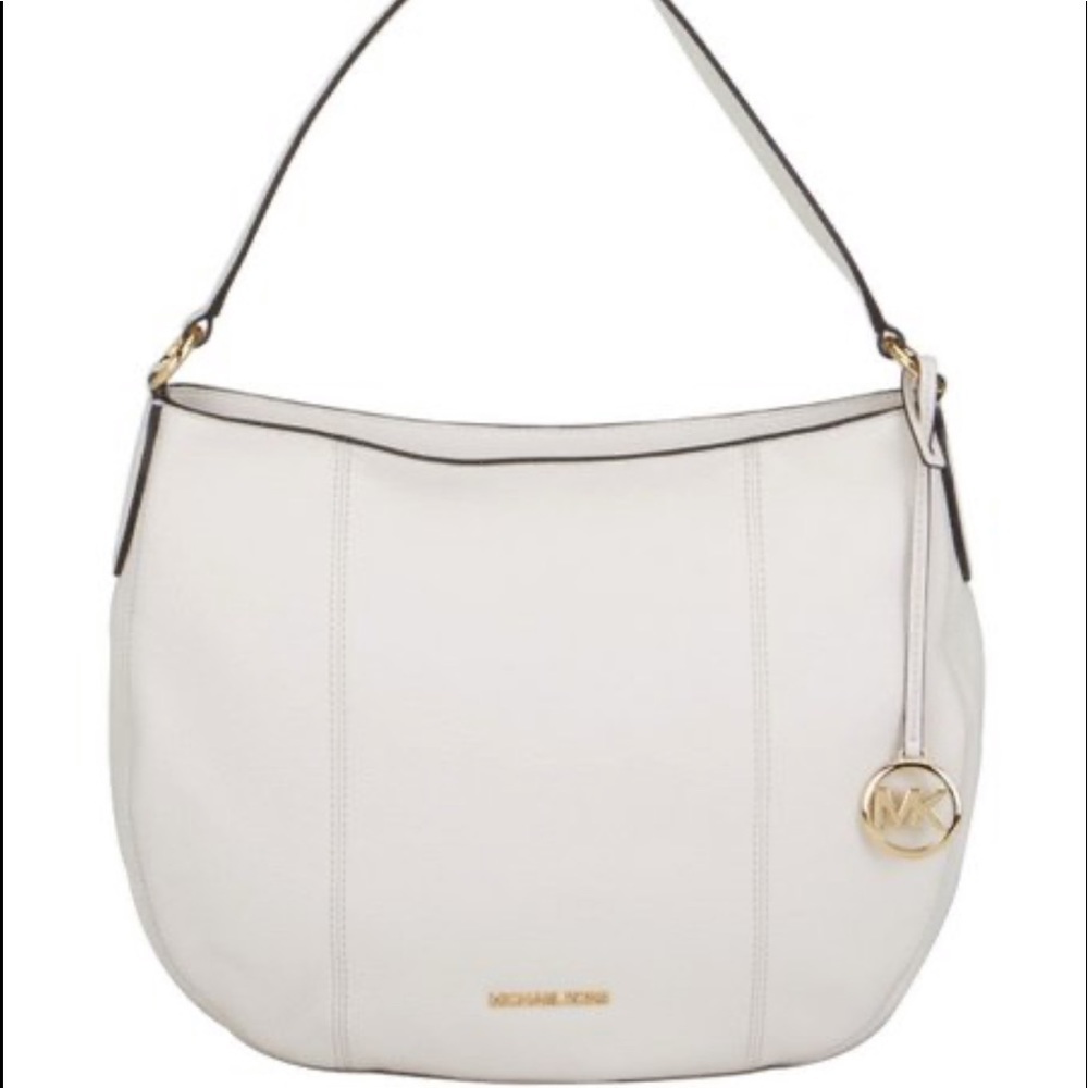 MICHAEL KORS BROOKE LARGE HOBO SHLDR LEATHER LIGHT CREAM COLOR - Picture 2 of 15